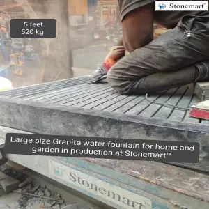 Large Size Black Granite Stone Water Fountain For Home And Garden In Production