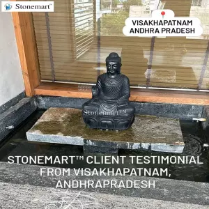 Client Testimonial Of 2 Feet Black Marble Stone Buddha Idol From Visakhapatnam, Andhra Pradesh