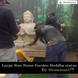 Available 5 Feet Big Size Garden Buddha Stone Sculpture Hand Carved By Murtikars