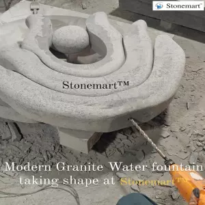 Carving Beautiful Modern Granite Lotus Water Fountain For Indoor And Outdoor