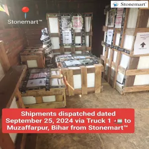 Stone Masterpieces Shipped On September 25, 2024 To Muzaffarpur, Bihar Via Truck 1