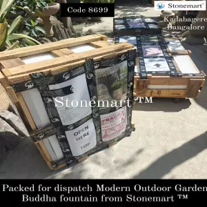 Buddha Fountain Packed For Dispatch To Bangalore, Karnataka