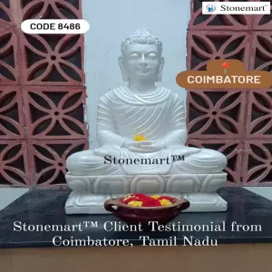 Client Testimonial Of 2 Feet Buddha Stone Statue From Coimbatore, Tamil Nadu