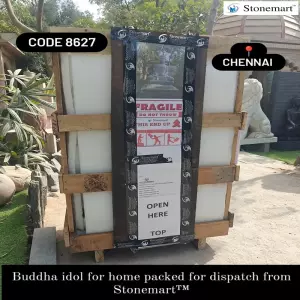 Abhaya Mudra Garden Buddha Idol Packed For Dispatch To Chennai, Coimbatore