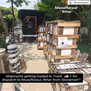 Shipments Getting Loaded In Truck For Dispatch To Muzaffarpur, Bihar