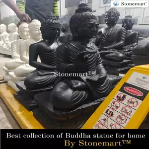 Available 2 Feet Handcrafted Buddha Stone Statues For Home Decor And Garden Decor