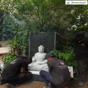 Sold To Al Murooj, Furjan East, Dubai, Uae Wall Mounted 5 Feet, 720 Kg Large Size Serene Gandhara Buddha Fountain