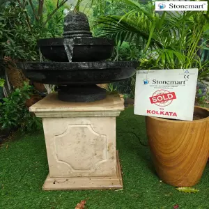 Sold To Kolkata, West Bengal 26 Inch Handcrafted Granite Cascading Waterfall For Home And Garden