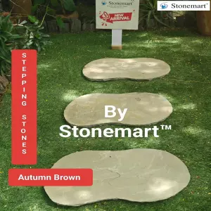 18 Inch, 10 Kg Each Autumn Brown Stepping Stones For Extraordinary Landscaping