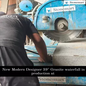 Manufacturing 39 Inch Granite Water Fountain For Minimalist Modern Decor