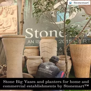 Handcrafted Natural Stone Vases For Modern Interior And Exterior Decor