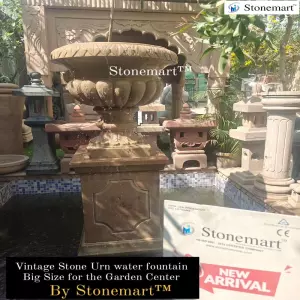 Vintage Stone Urn Water Fountain For Swimming Pool And Garden