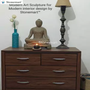 20 Inch, 35 Kg Modern Abstract Stone Sculpture For Office Reception And Yoga Centres