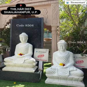 Sold Out 5 Feet Meditative Buddha Fountain (Sold To Shahjahanpur, Up) And 3 Feet Meditative Buddha Idol (Sold To Gurgaon, Haryana)