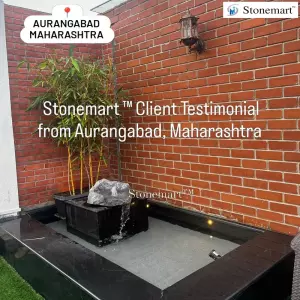 Client Testimonial Of Natural Rock Urli Bird Bath Fountain From Aurangabad, Maharashtra