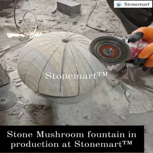 Stone Mushroom Fountain For Home In Production