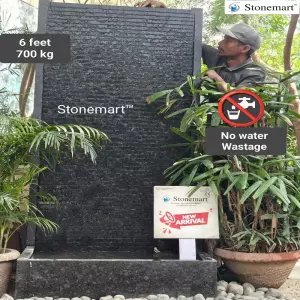 Sold To Muzaffarpur, Bihar Handcrafted 6 Feet, 700 Kg Big Granite Water Fountain For Home And Garden