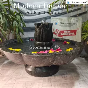 Floral Granite Water Fountain For Indoor Garden And Outdoor Garden