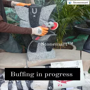 Buffing Modern Abstract Granite Ganesha Sculpture Perfect For Exterior Decor