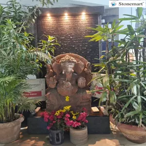 Sold To Chennai, Tamil Nadu 64 Inch Big Ganesha Fountain With Light For Farmhouse, Resort, Hotel, Hospital, Office