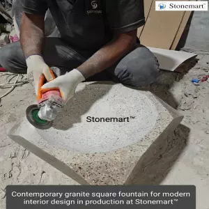 Contemporary Granite Square Fountain For Modern Interior Design In Production