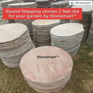 2 Feet Diameter Round Stepping Stones For Garden Decor And Balcony Decor