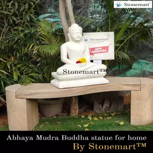 Available 2 Feet, 70 Kg White Marble Dhyana Mudra Buddha Idol For Serene Meditation Spaces