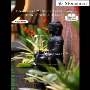 Client Testimonial Of 2 Feet Marble Buddha Statue From Trichur, Kerala