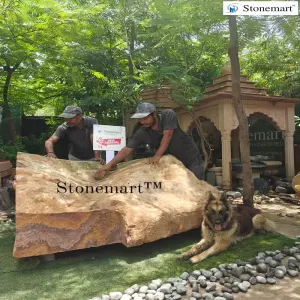 5 Feet, 1 Ton Big Landscaping Boulder Stone For Farmhouse, Hotel, Resort, Bungalow
