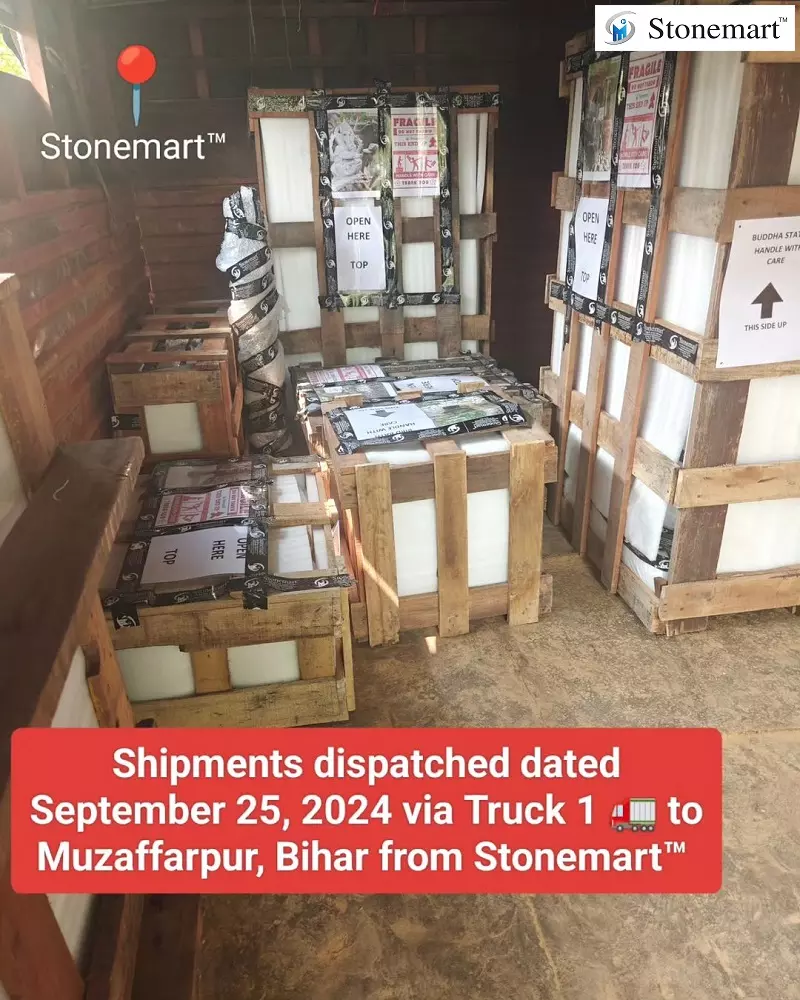 Stone Masterpieces Shipped On September 25, 2024 To Muzaffarpur, Bihar