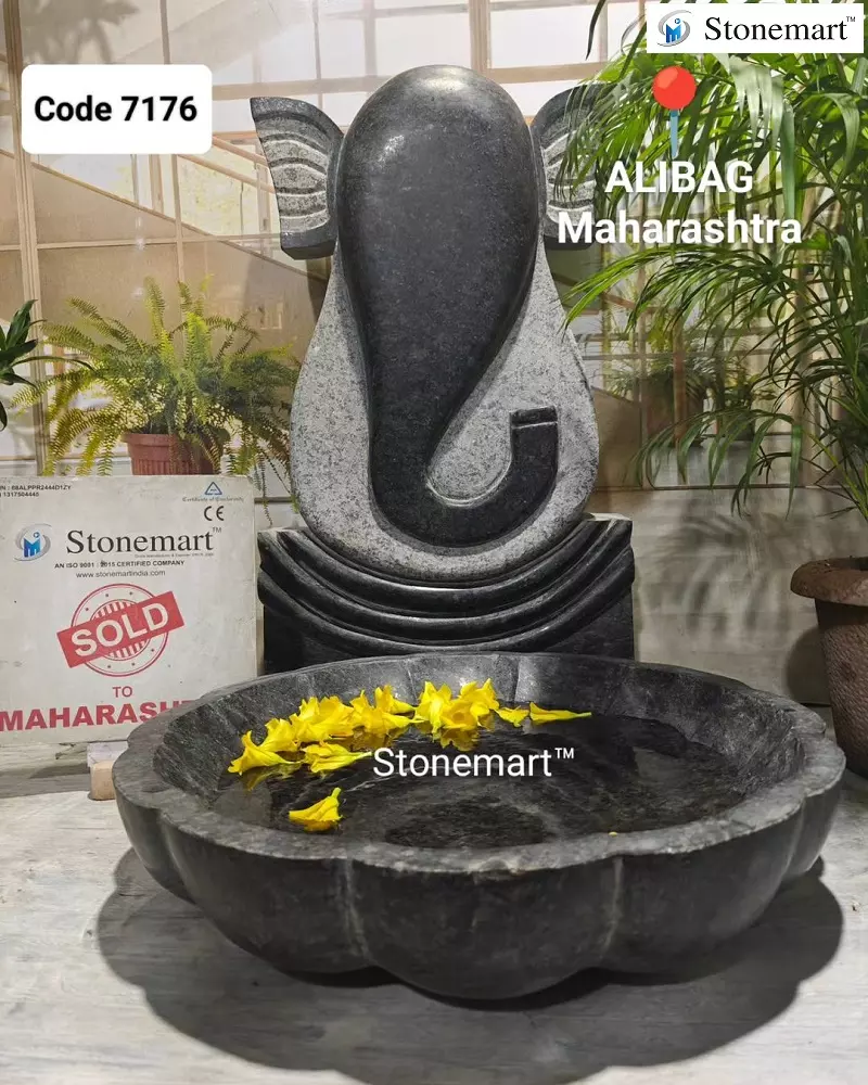 Granite Ganesha Modern Abstract Sculpture