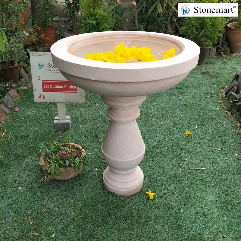 Stone Bird Bath For Villa Garden Decor