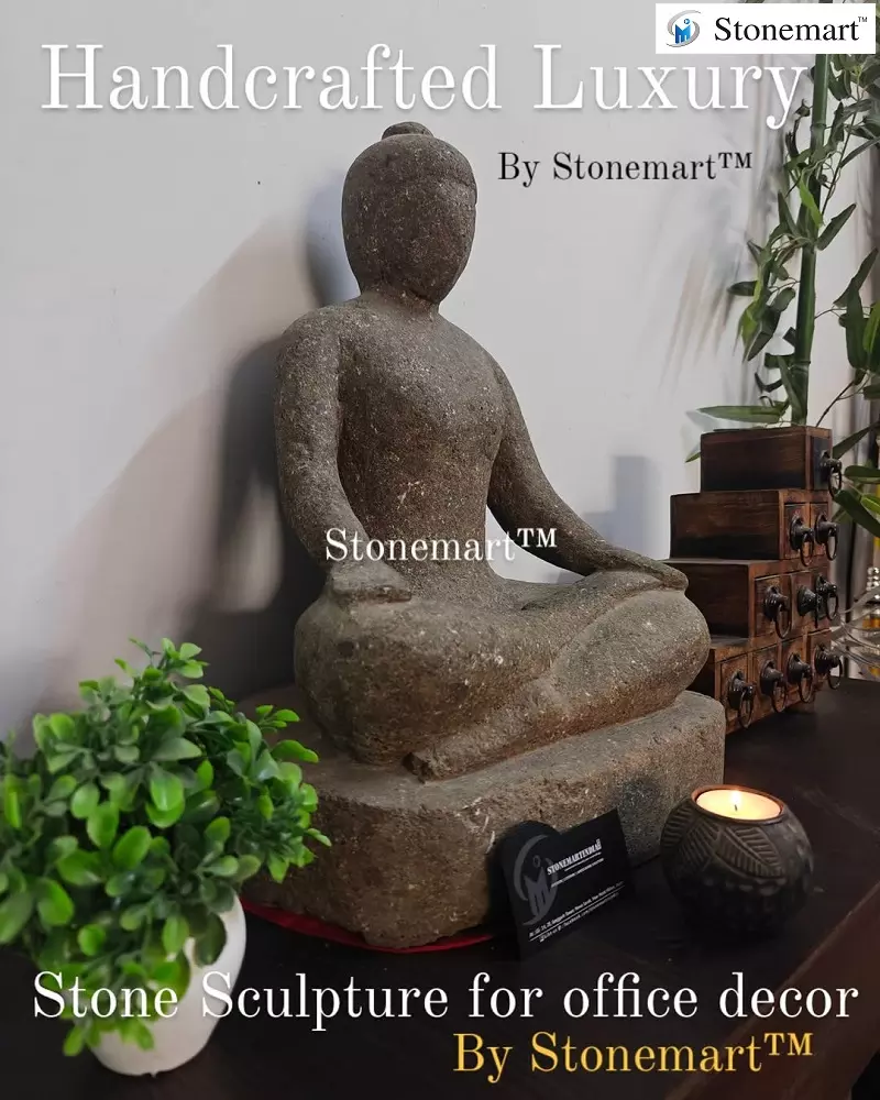 Bali Stone Sculpture For Vintage Interior Decor